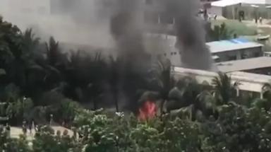 উত্তরায় প্রশিক্ষণ বিমান বিধ্বস্তের ঘটনায় অনেক হতাহতের শঙ্কা