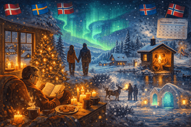 নর্ডিক দেশগুলো নভেম্বর–ডিসেম্বরে অন্ধকারে আলো খোঁজে