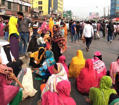 টঙ্গীতে শ্রমিকদের অবরোধ প্রত্যাহার, মহাসড়কে যান চলাচল শুরু