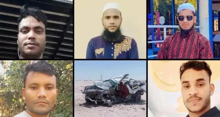 সিলেটে পৌঁছেছে কাতারে সড়ক দুর্ঘটনায় নিহত ৫ বাংলাদেশির মরদেহ