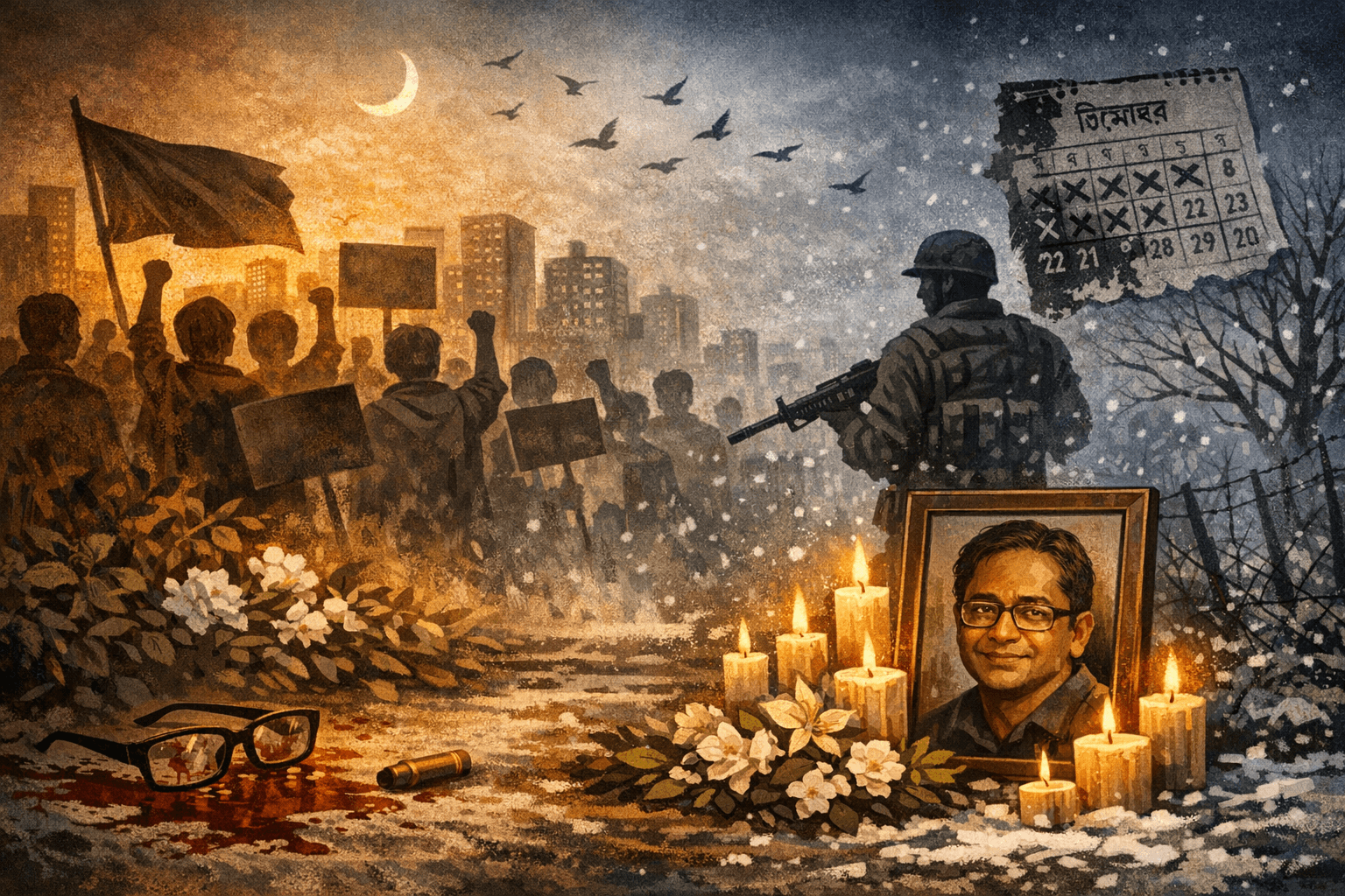 কবিতা: ক্ষমা করে দিয়ো হাদি, আমরা তোমাকে বাঁচাতে পারিনি